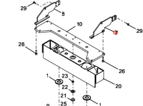  KLW-M3723-01 PLATE,ARM R YAMAHA YSM20R